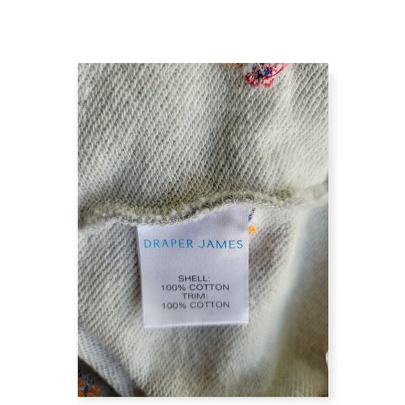Draper James Heather Grey Embroidered Sweatshirt Dress XS - Picture 7 of 13